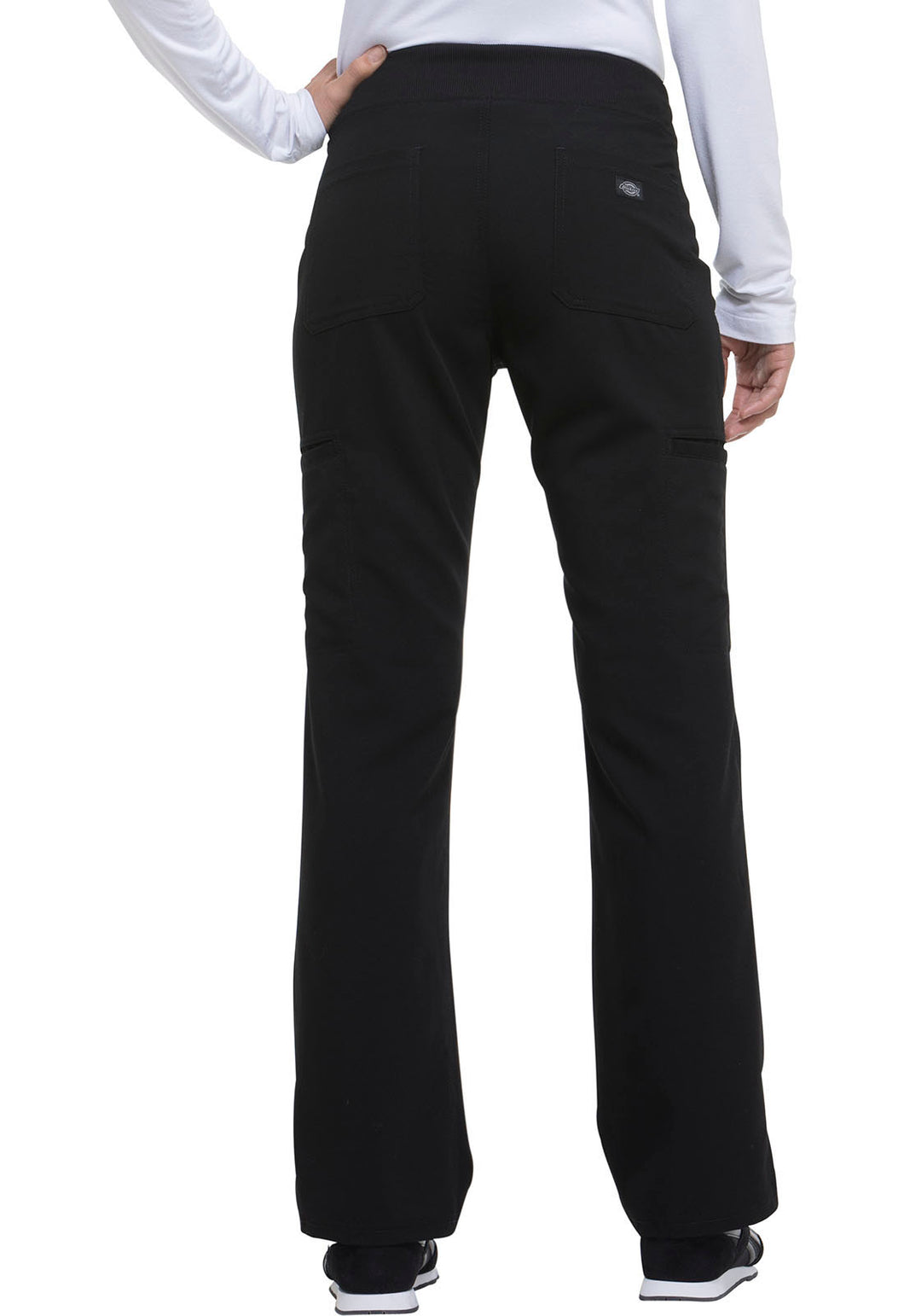 Mid Rise Rib Knit Waistband Pant