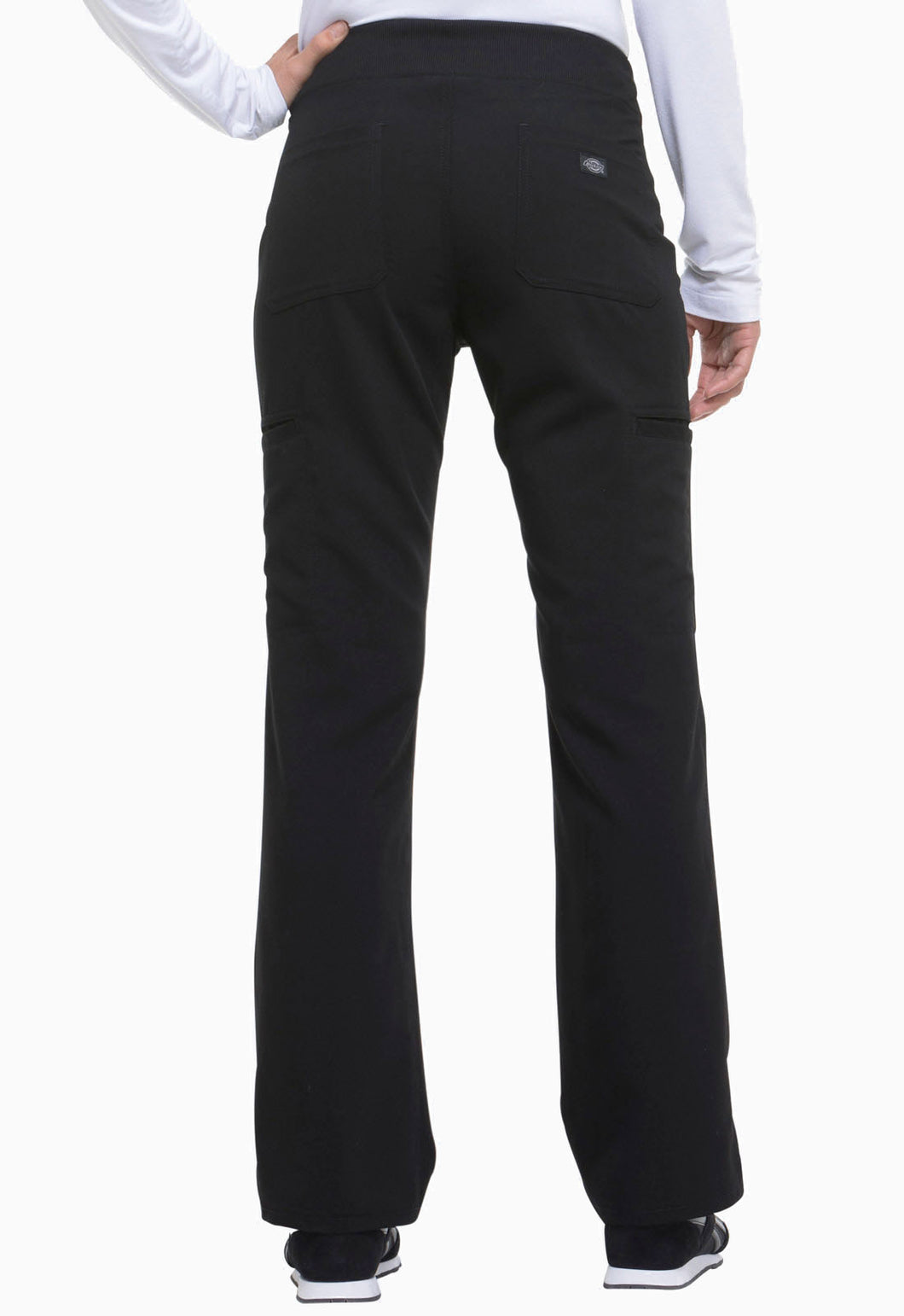 Mid Rise Rib Knit Waistband Pant