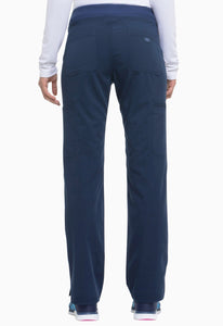 Mid Rise Rib Knit Waistband Pant