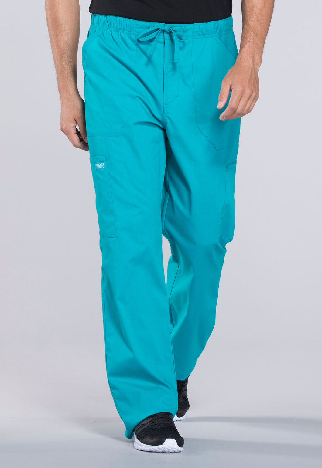 63% Polyester 34% Cotton 3% Spandex